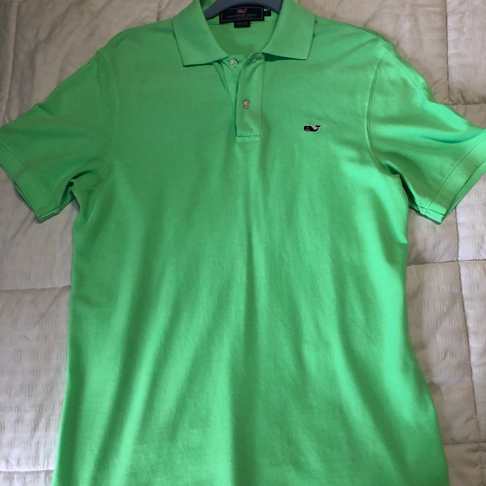 Men’s vineyard Vine small lime green polo